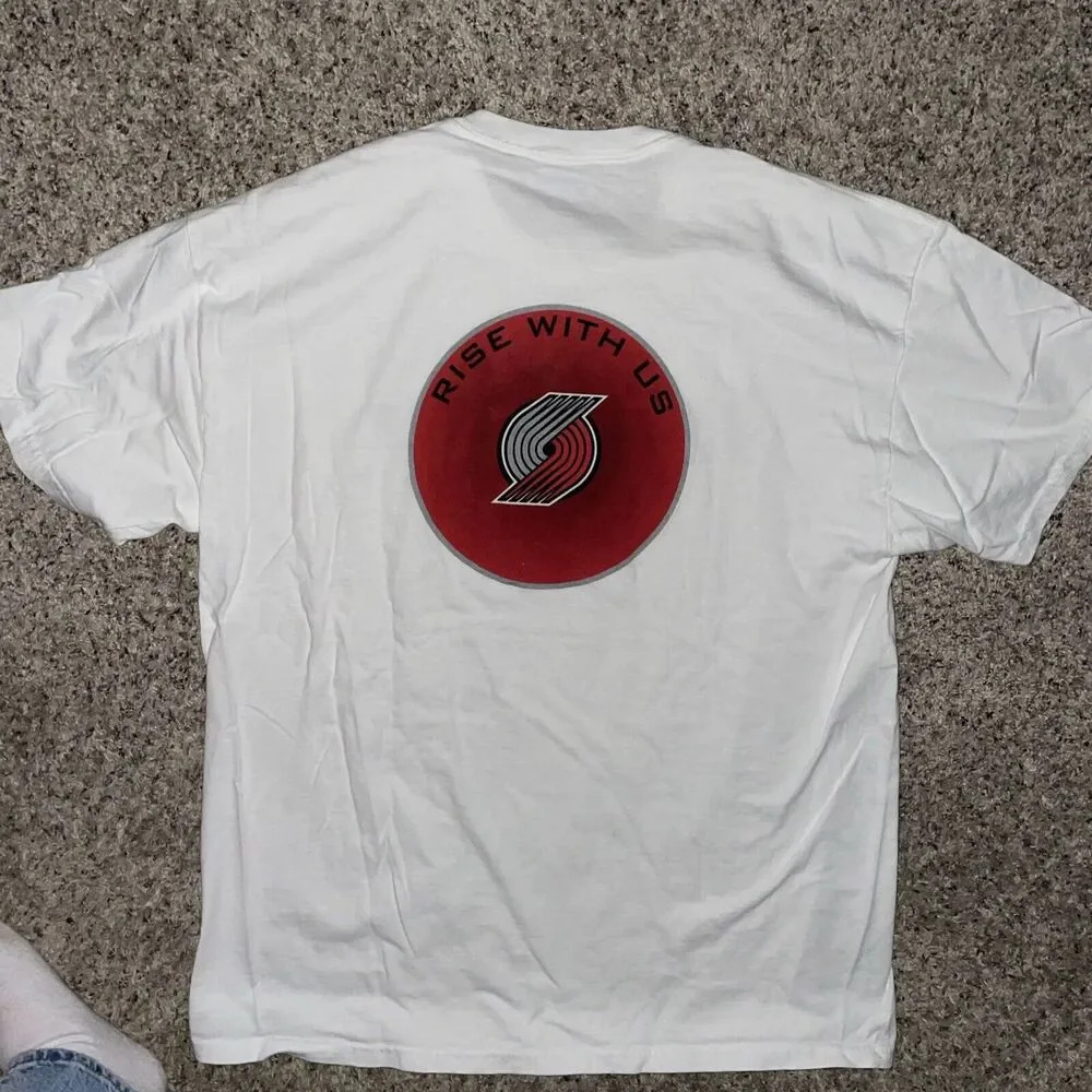 VTG Y2K‎ Portland Trail Blazers Double Sided Size XL Graphic Tee USA NBA RARE